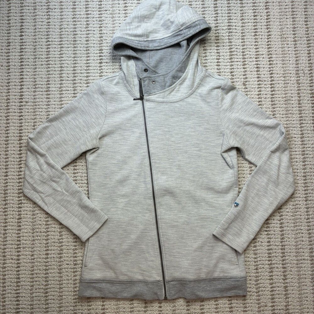 Kuhl Arva Capuche Zip Up Hoodie Sweater Womens Heather Gray Winter Ski Size S